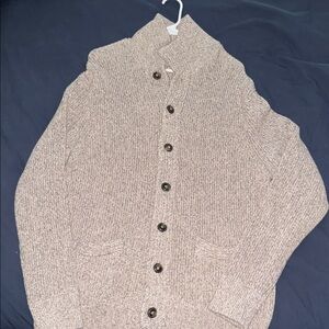 J. Crew Men's Taupe Cardigan Sweater